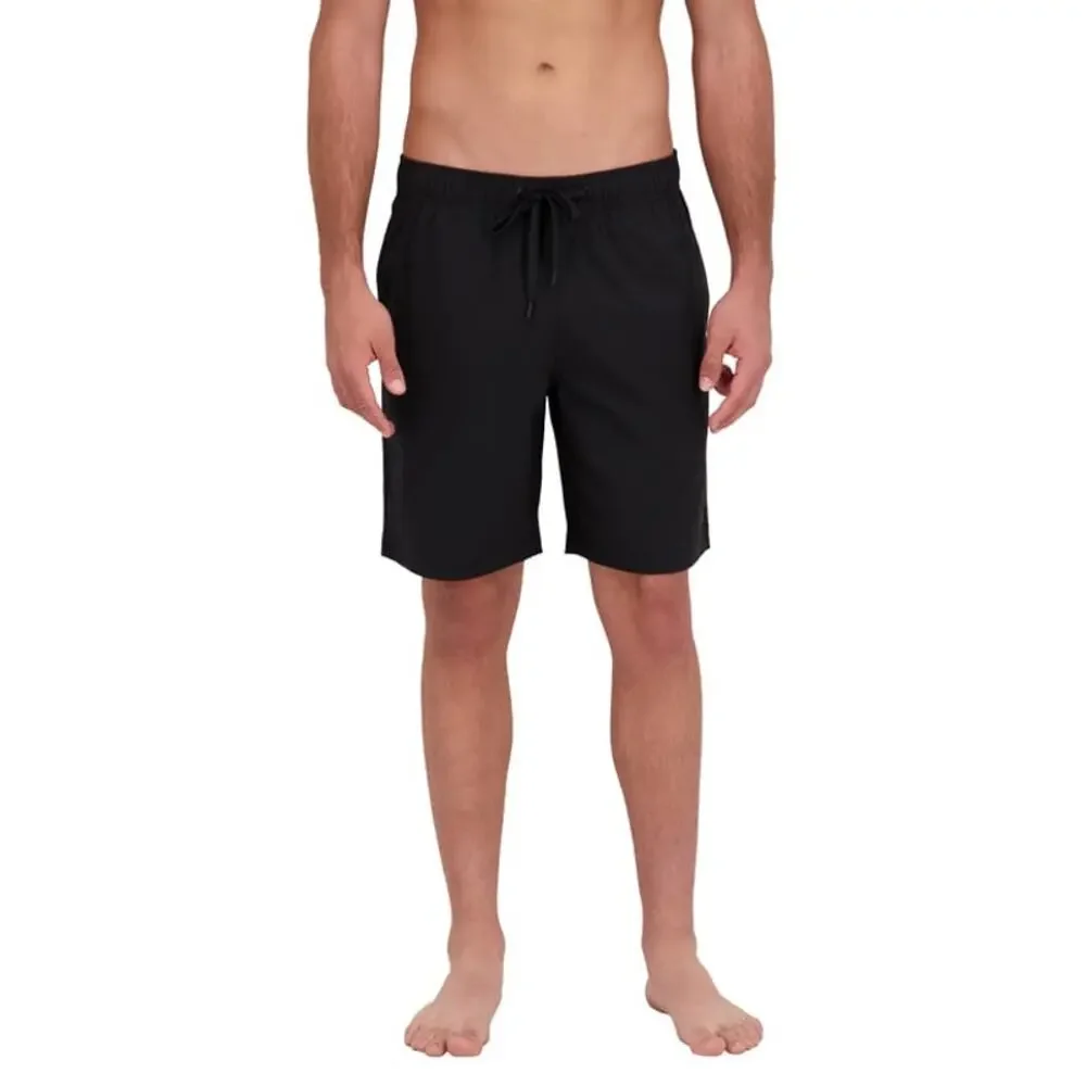 NWT Nautica Solid Black Quick-Dry UPF 50+ Swim Shorts Men's Size Large